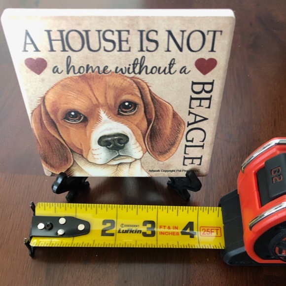 Beagle dog coaster trivet art decor - Picture 3 of 4